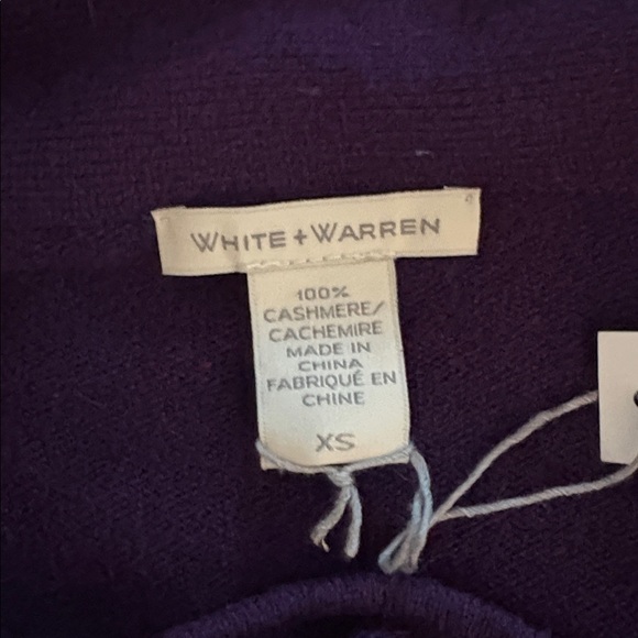 NWT White + Warren 100% cashmere Purple Heather Cowlneck Sweater Dress - Picture 7 of 9